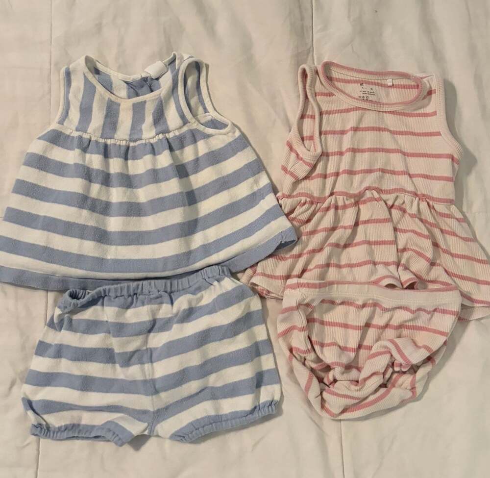 Baby Gap Infant Girls Set of 2 Striped Tank and Bloomer Set 6-12 months